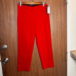 Equestrian Women’s Red Cropped Pants M | Rayon Blend Stretch | NWT
